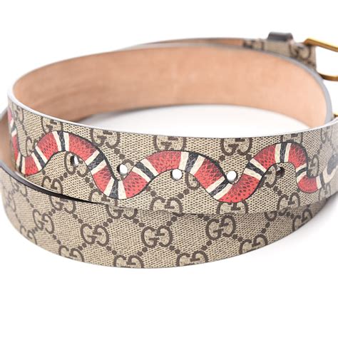 gucci supreme belt with kingsnake print|Gucci belt clearance.